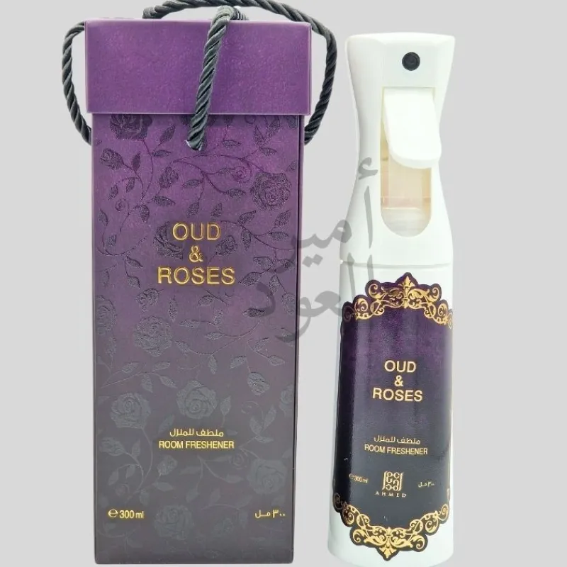 Panier Express Désodorisant Oud & Roses Ahmed Al Maghribi 300ml Spray d'intérieur Online