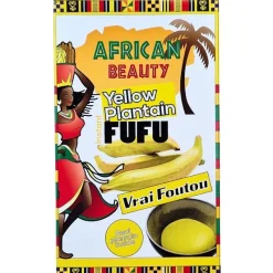 Panier Express Foufou plantain jaune | Vrai Foutou | Fufu plantain Yellow | 681g | African Beauty Fashion