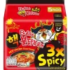 Panier Express Nouilles coréennes instantanées Buldak saveur poulet ultra épicé (3x spicy) – Pack de 5 x 140 g – Samyang Store