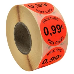 Panier Express Stickers promotionnel adhésif | 0.99€ | Autocollant soldes | Rouleau de 1000 étiquettes Fashion