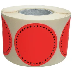 Panier Express Stickers promotionnel adhésif | orange fluo | Autocollant soldes | Rouleau de 400 étiquettes Store