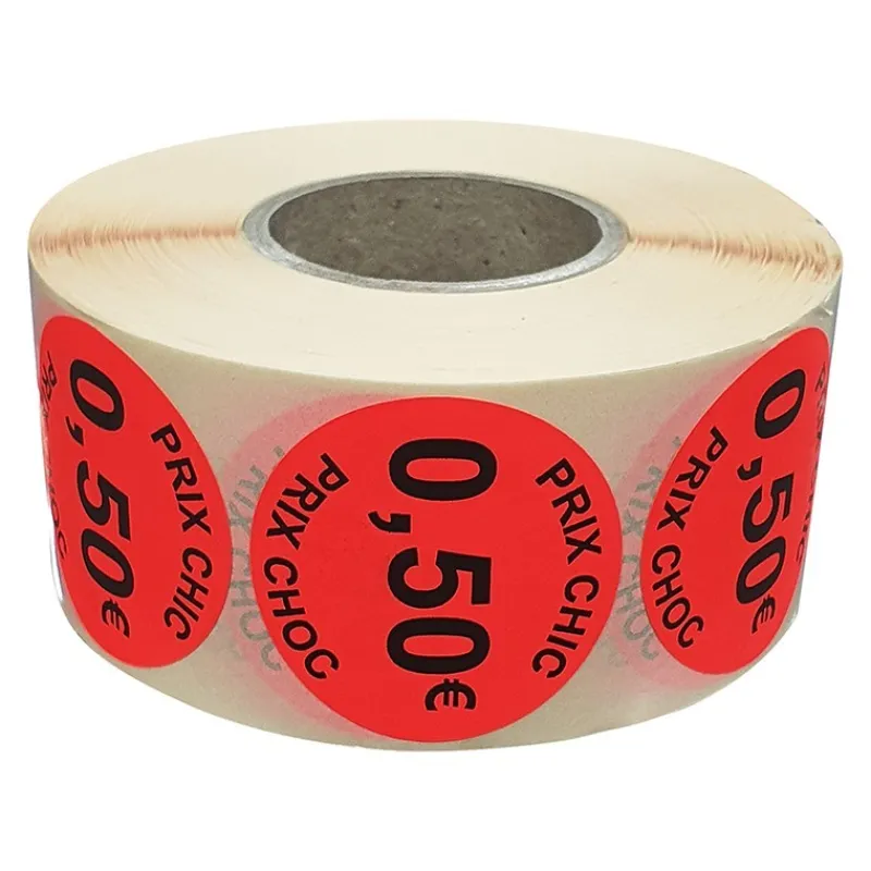 Panier Express Stickers promotionnel adhésif | 0.50€ | Autocollant soldes | Rouleau de 1000 étiquettes Cheap