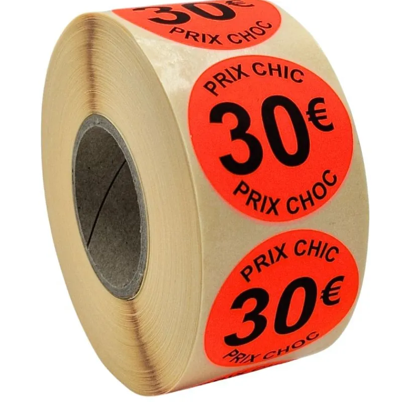 Panier Express Stickers Promotionnels Adhésifs | Autocollant Soldes | Rouleau de 1000 Étiquettes | Prix Choc 30€ | New