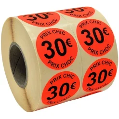Panier Express Stickers Promotionnels Adhésifs | Autocollant Soldes | Rouleau de 2000 Étiquettes | Prix Choc 30€ | Best