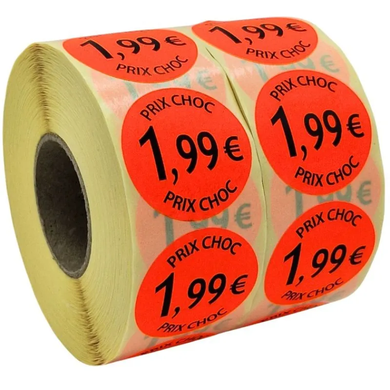 Panier Express Stickers Promotionnels Adhésifs | Autocollant Soldes | Rouleau de 2000 Étiquettes | Prix Choc 1,99€ Flash Sale