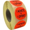 Panier Express Stickers Promotionnels Adhésifs | 1 Acheté 1 Offert | Autocollant Soldes | Rouleau de 1000 Étiquettes | Diamètre 40mm Hot