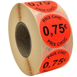 Panier Express Stickers Soldes | Rouleau 1000 Étiquettes | Prix Choc: 0,75€ | 40mm | Disponible chez Best Sale