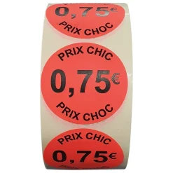 Panier Express Stickers Soldes | Rouleau 1000 Étiquettes | Prix Choc: 0,75€ | 40mm | Disponible chez Best Sale