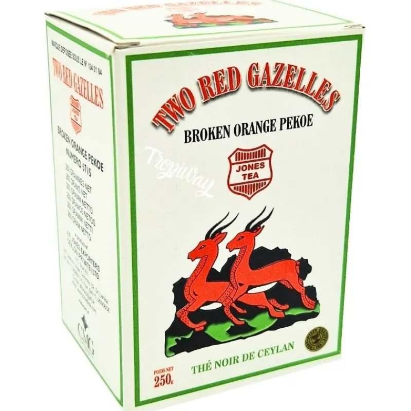 Panier Express Thé noir 2 Gazelles Rouges 250g | Thé noir ceylan Two Red Gazelles 250g Discount